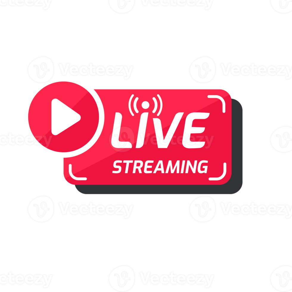 live streaming symbolenset online uitzendpictogram het concept van live streaming voor verkoop op sociale media. png