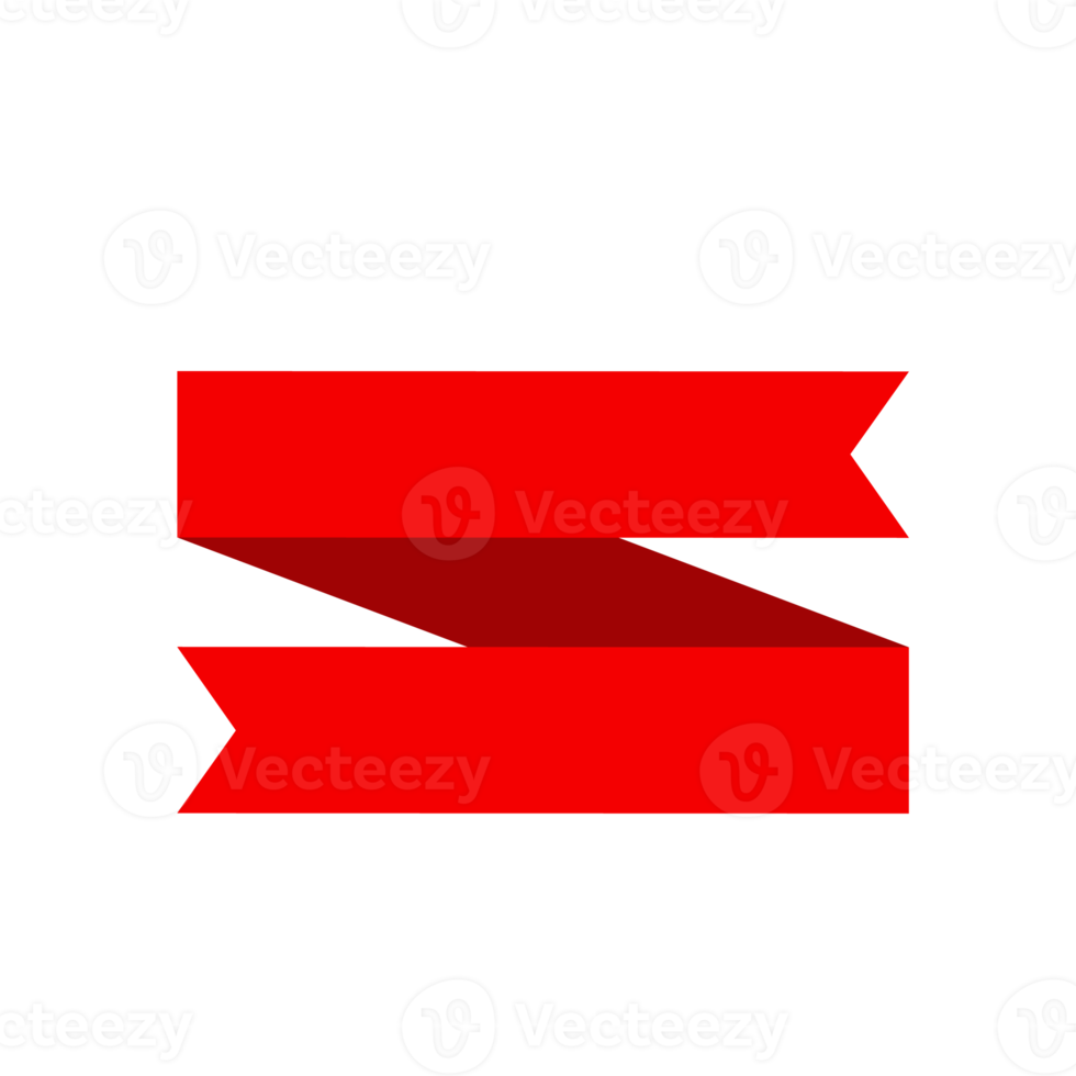 red ribbon banner set. Flat red ribbon for promotion, discount label in product sales. png