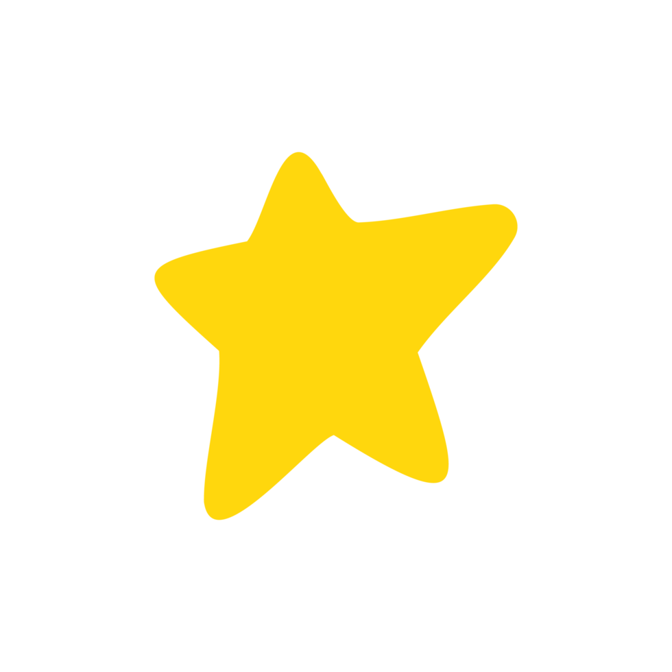 yellow star shape collection night sky decoration png