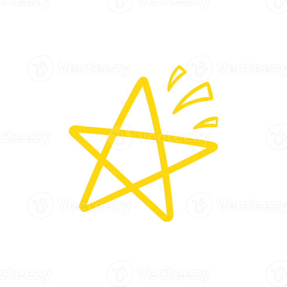 hand drawn star collection simple design 14606233 PNG