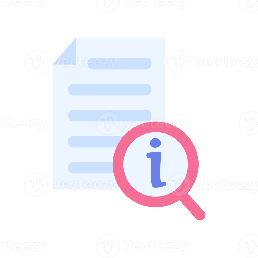 Information icon. data management reading guide Customer information assistance concept png