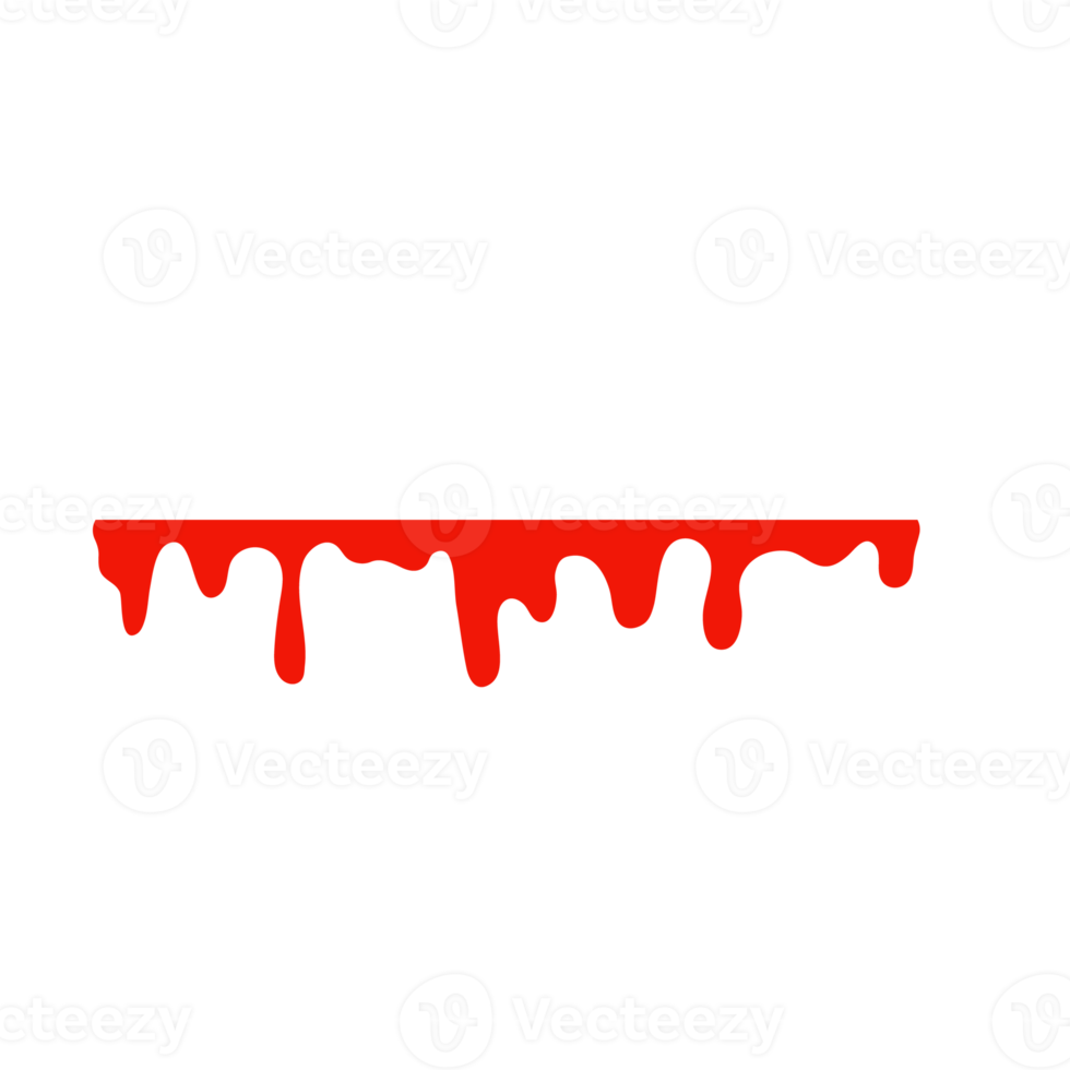 Spilled blood. A red sticky liquid that resembled blood dripping. Halloween crime concept. png