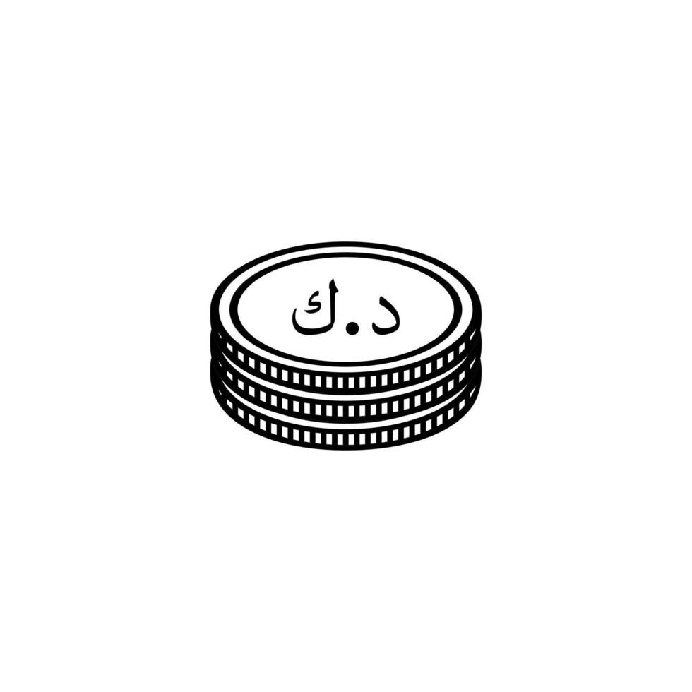 Kuwait Currency Icon Symbol. Kuwaiti Dinar, KWD Sign. Vector Illustration