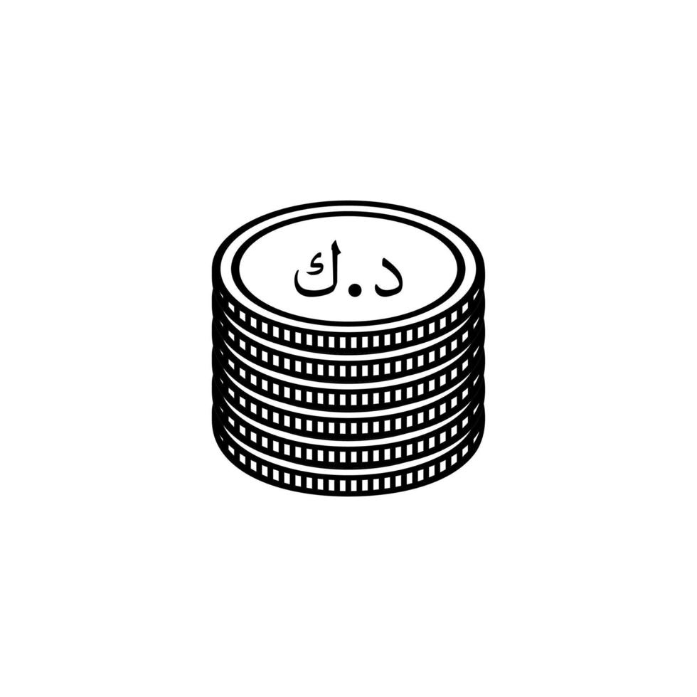 Kuwait Currency Icon Symbol. Kuwaiti Dinar, KWD Sign. Vector Illustration