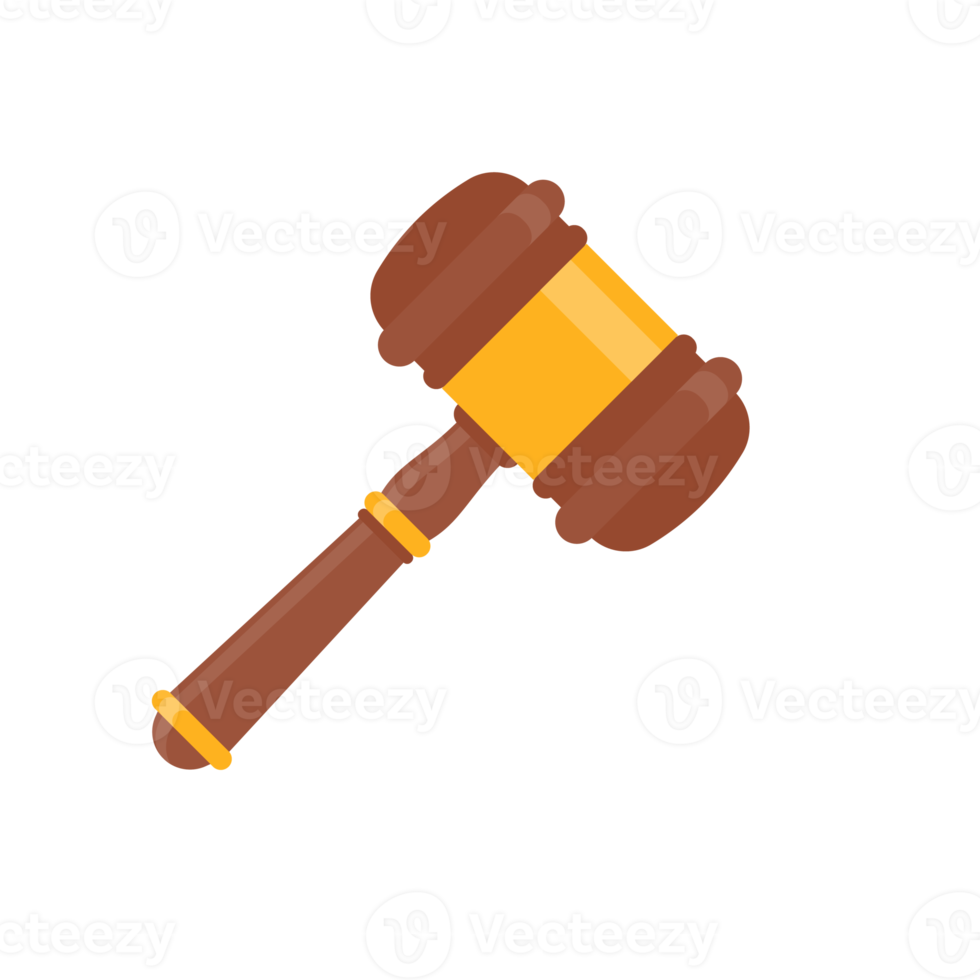 judge hammer Use knocks to decide a lawsuit. A wooden hammer to hit the