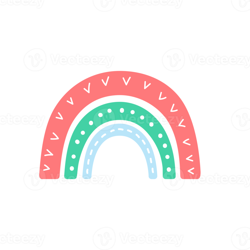 boho regnbåge. pastell hand målad regnbåge för barnkammare vägg dekoration png