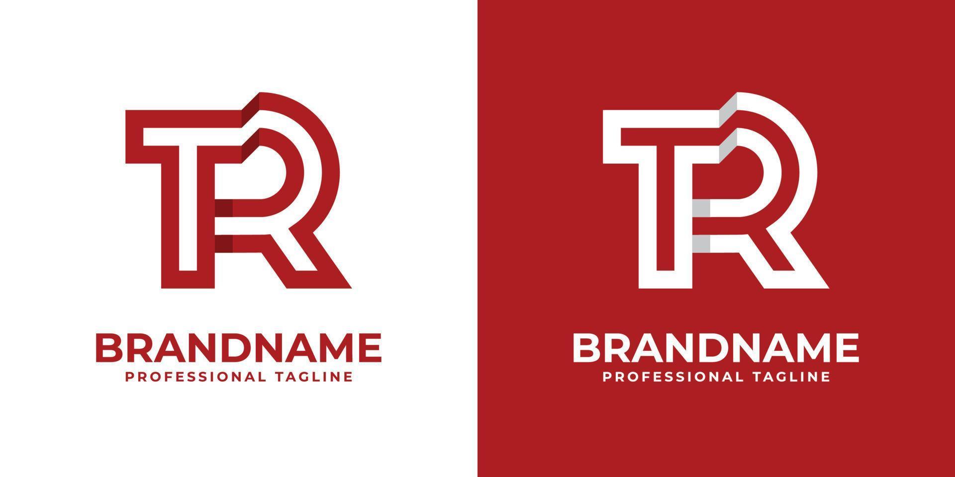 Modern Letter TR Logo, suitable for any business or identity with TR  RT initials. vector