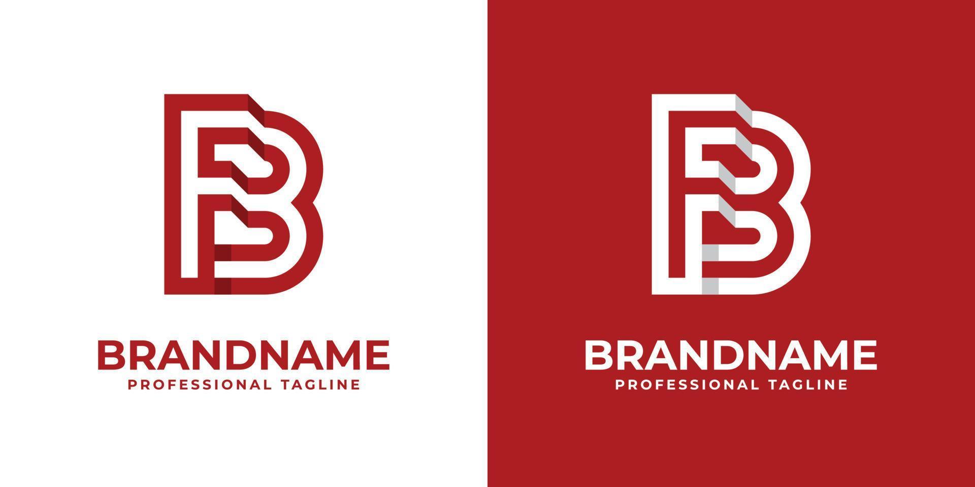 Modern Letter FB Logo, suitable for any business or identity with FB  BF initials. vector