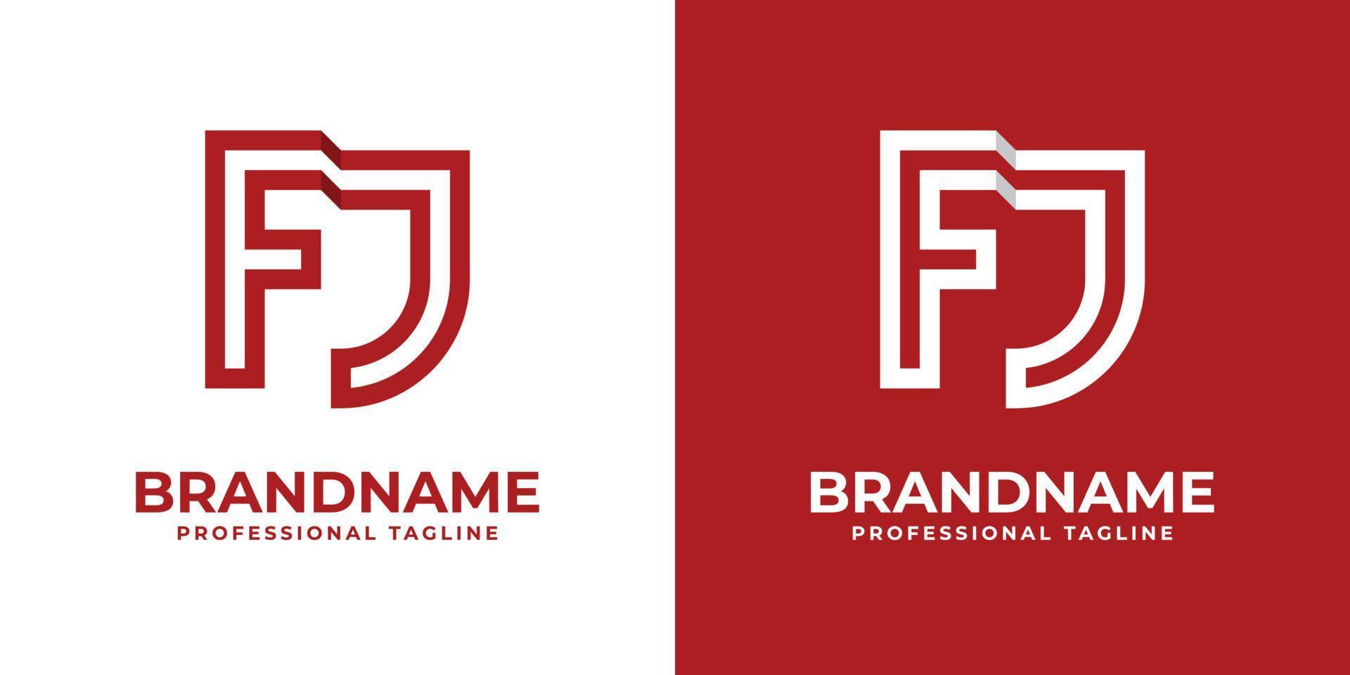 logotipo moderno de letra fj, adecuado para cualquier negocio o identidad con iniciales fj jf. vector