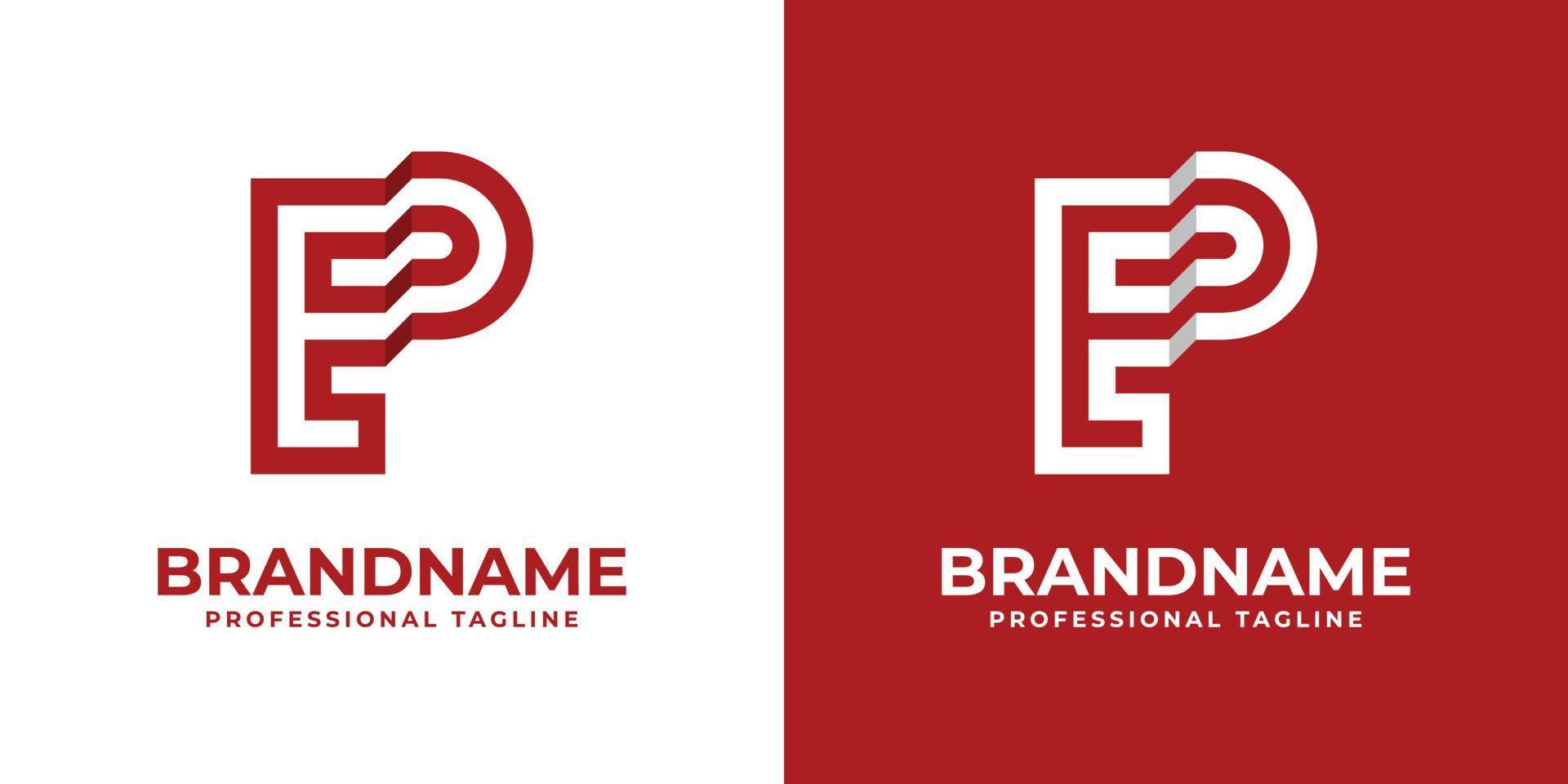 logotipo moderno de letra ep, adecuado para cualquier negocio o identidad con iniciales ep pe. vector