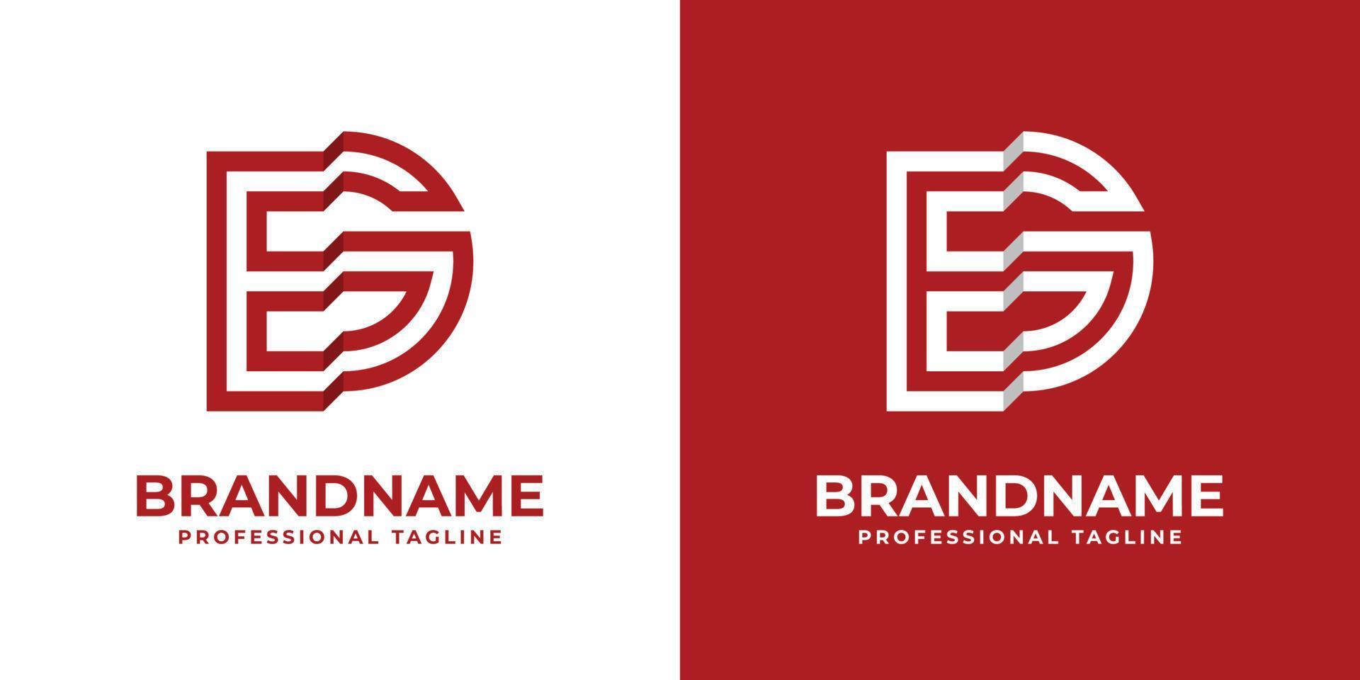 Modern Letter EG Logo, suitable for any business or identity with EG  GE initials. vector