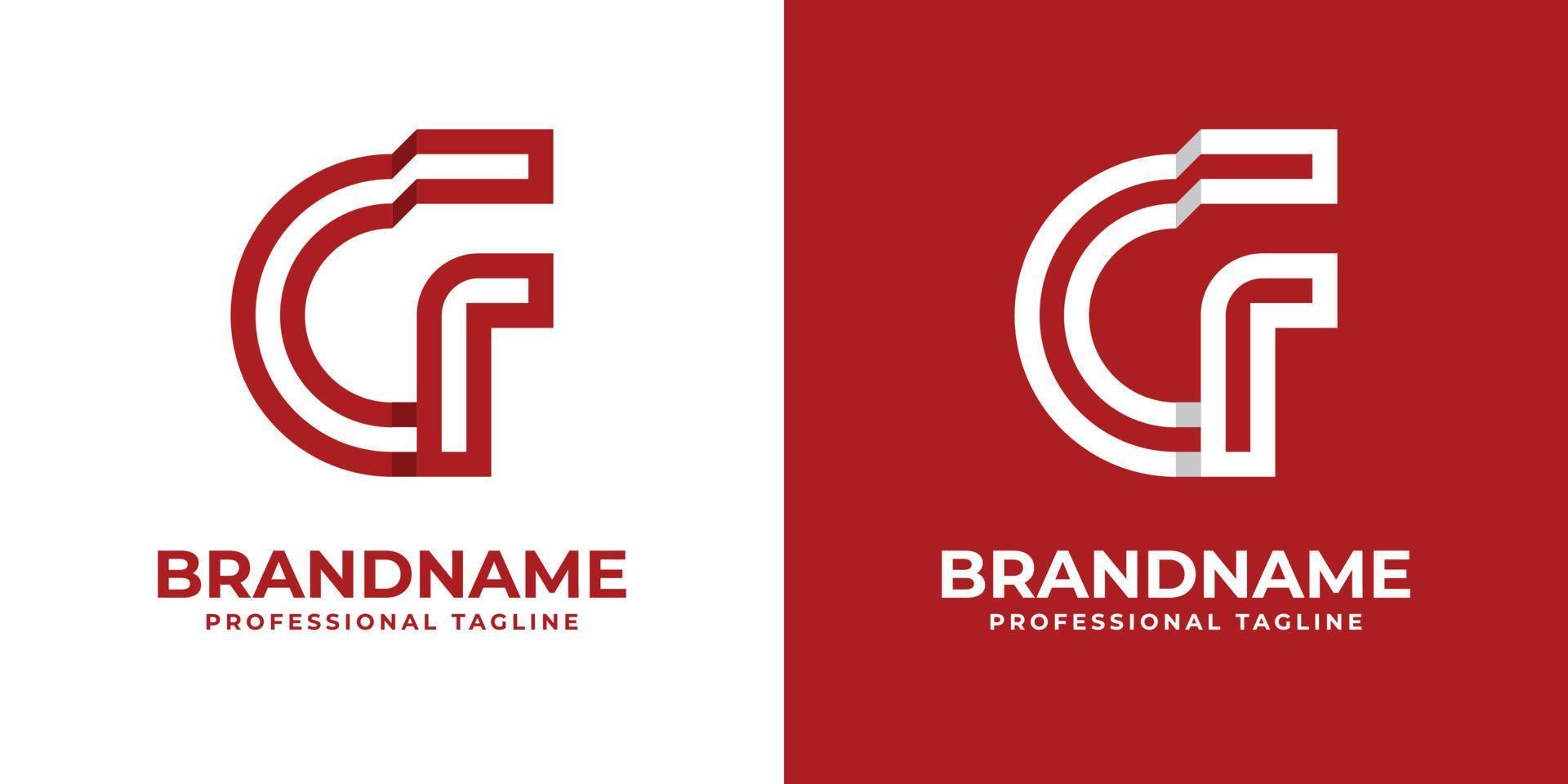 Modern Letter CF Logo, suitable for any business or identity with CF  FC initials. vector