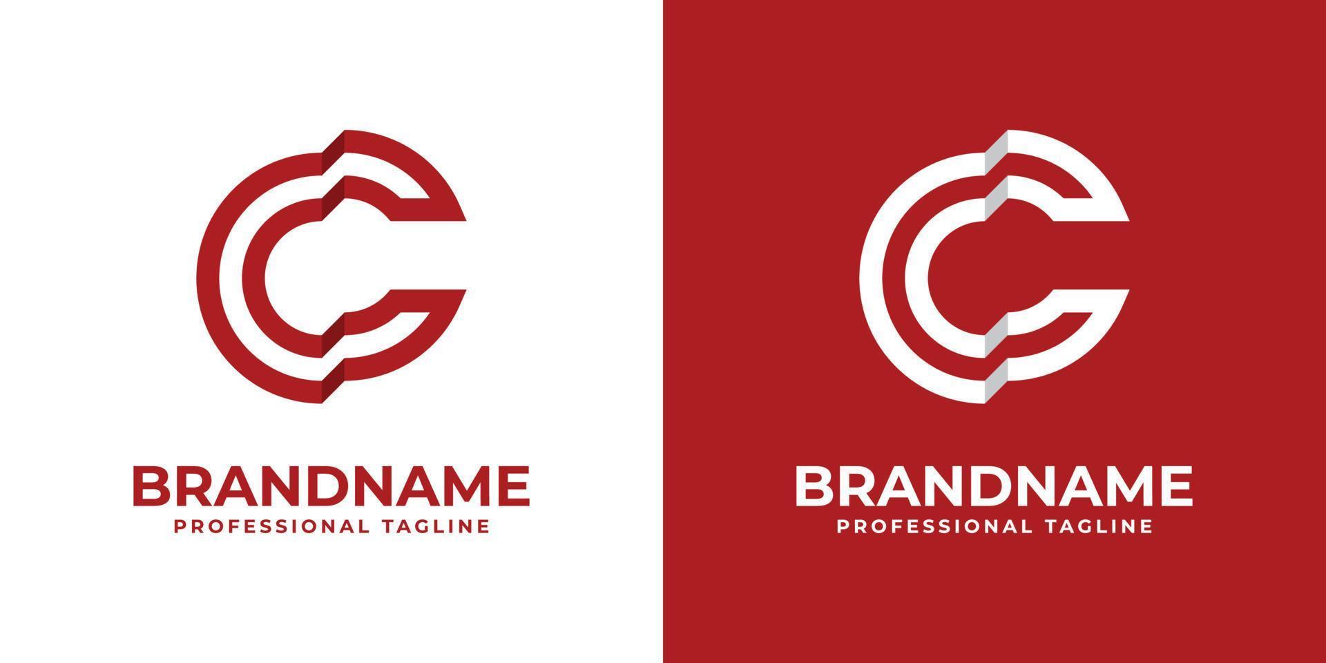 Modern Letter CC Logo, suitable for any business or identity with C  CC initials. vector