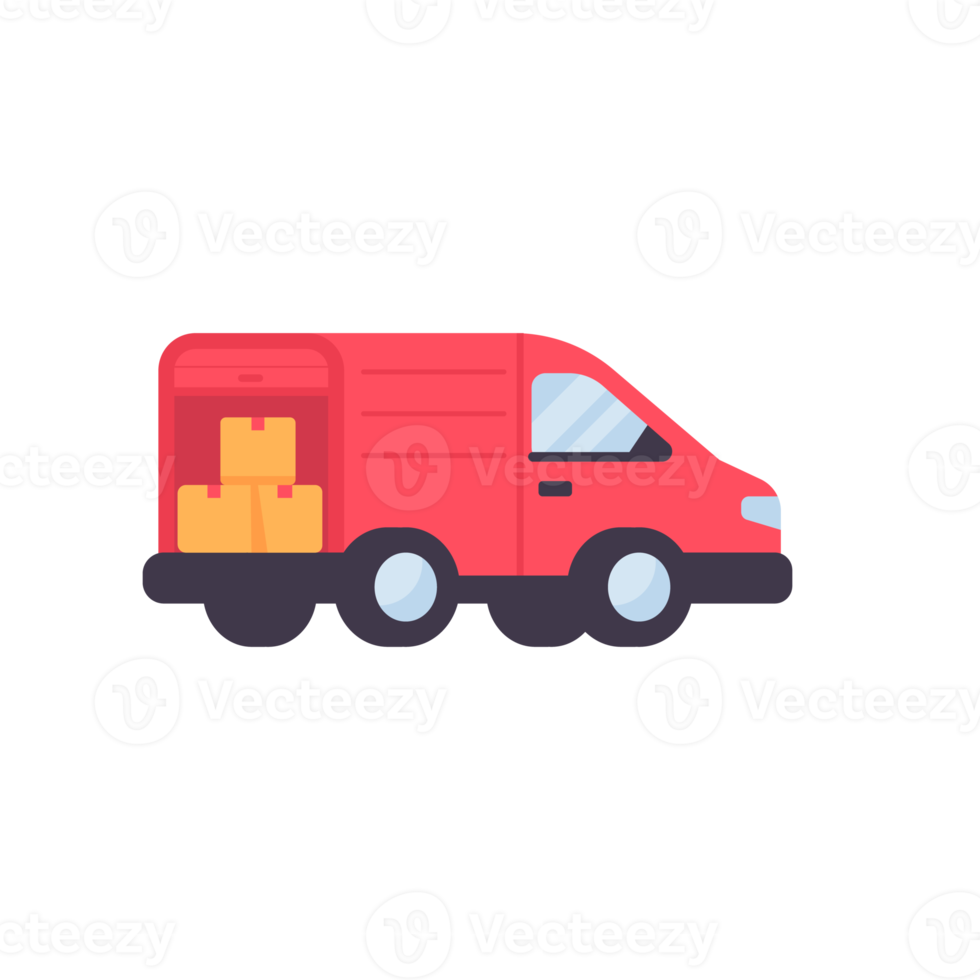 Trucks deliver goods to the recipient. online ordering concept png