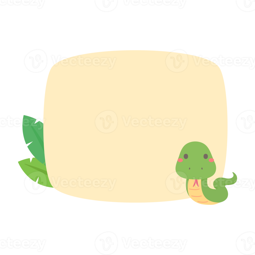 cute amphibian cartoon text frame for decorating schedule notebook png