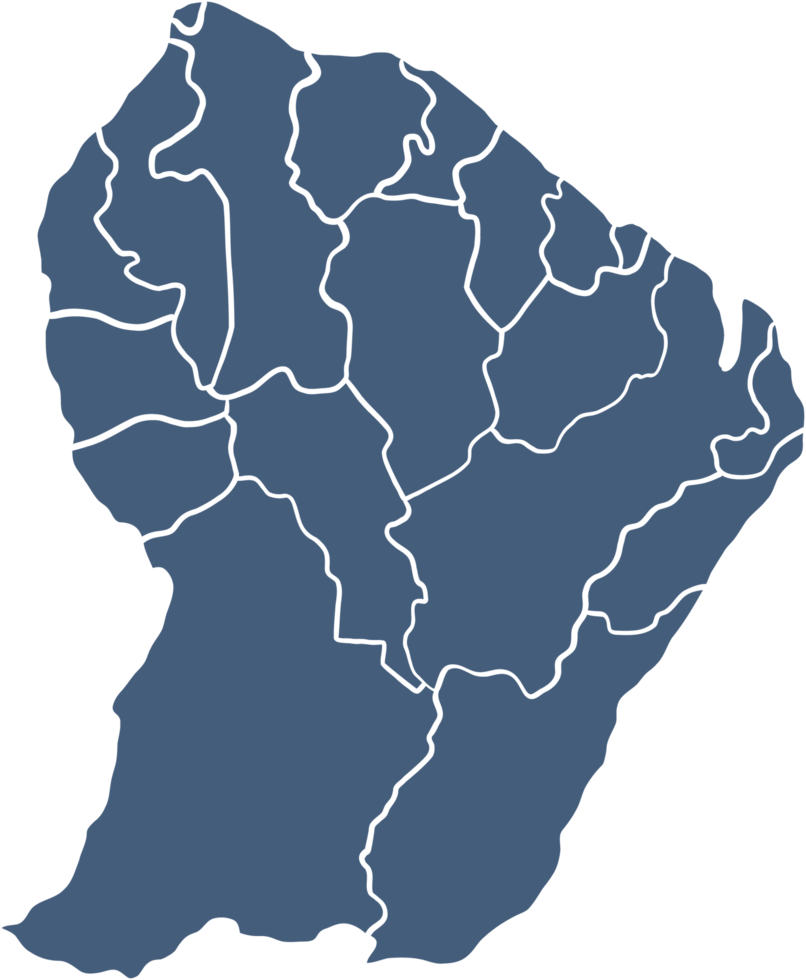 doodle freehand drawing of french guiana map. png