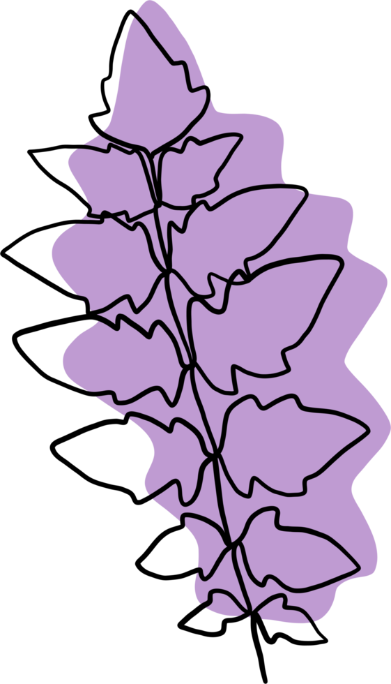 simplicidade floral desenho à mão livre design plano. png