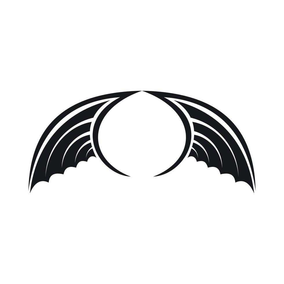 Wing icon, simple style vector