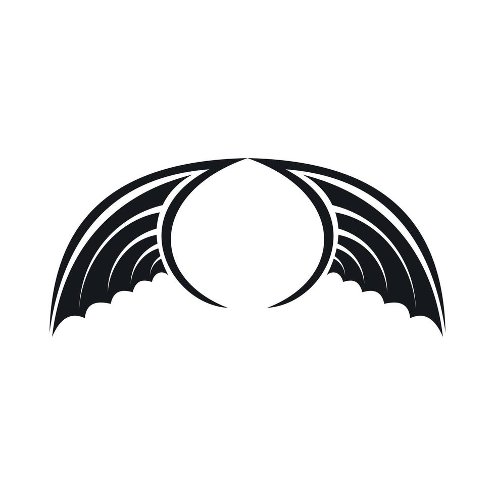 Wing icon, simple style vector