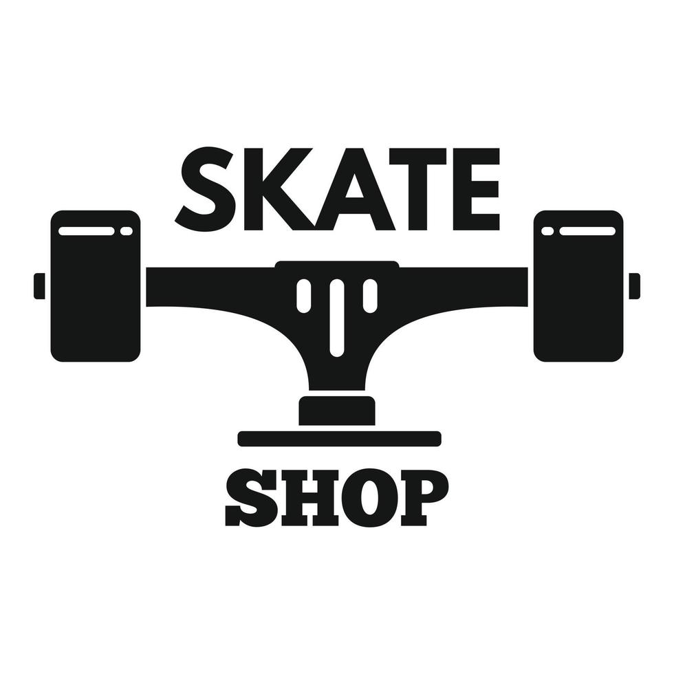 Skate shop logo, simple style vector