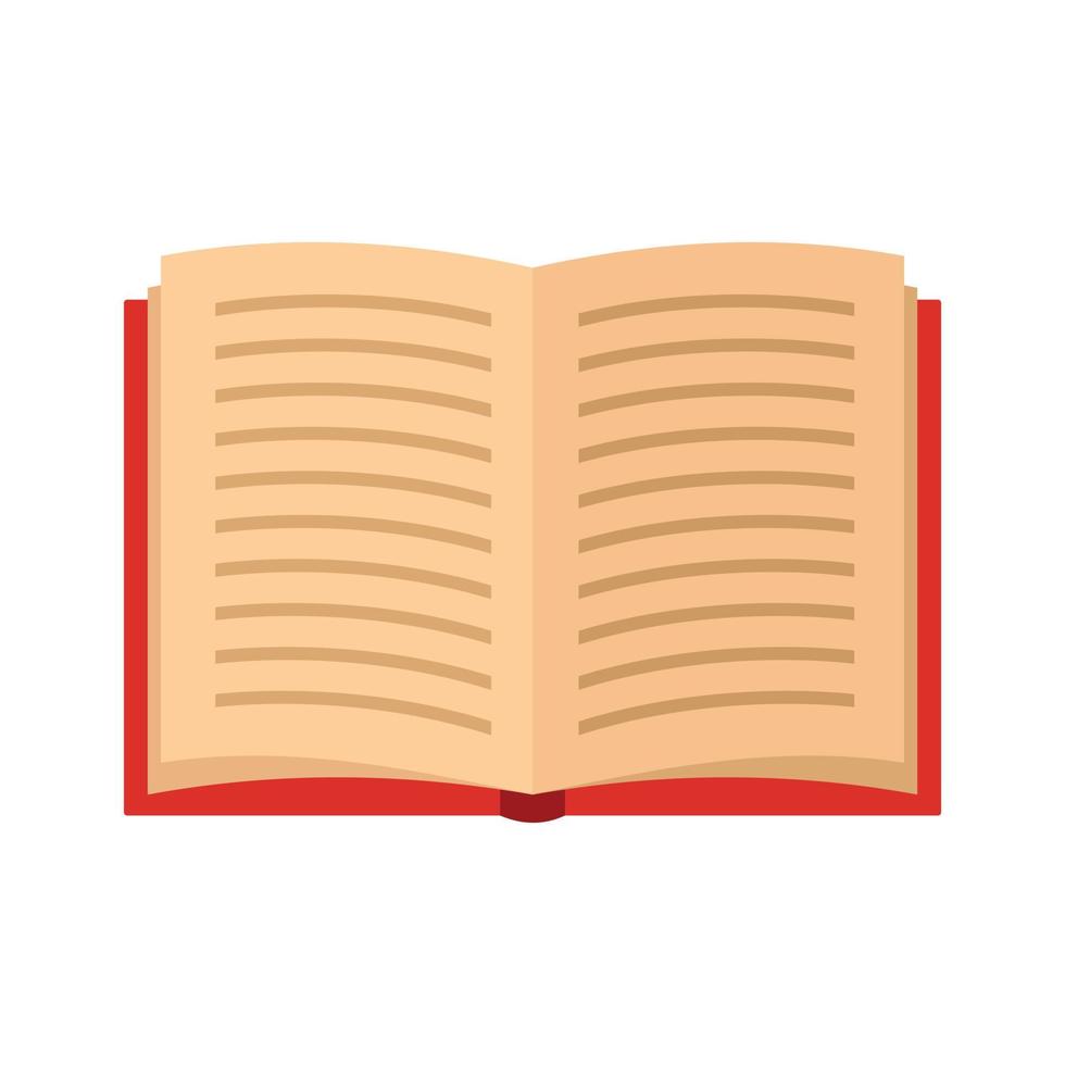 Open book icon, flat style vector