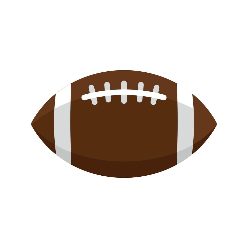 American football leather ball icon, flat style vector