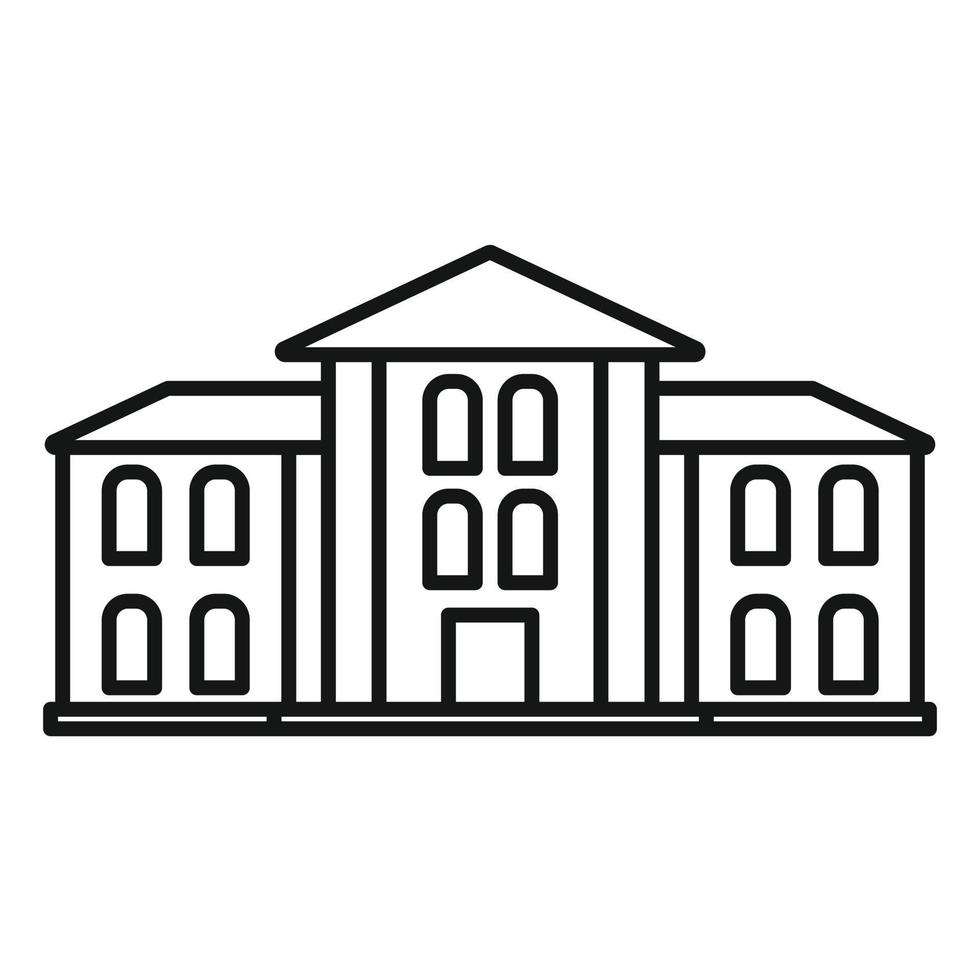 Supreme courthouse icon, outline style vector