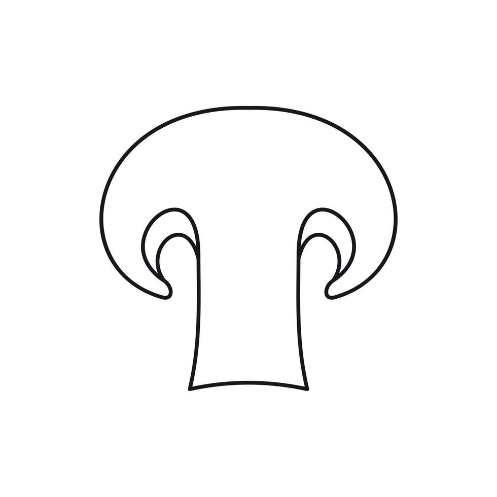 Champignon mushroom icon, outline style vector