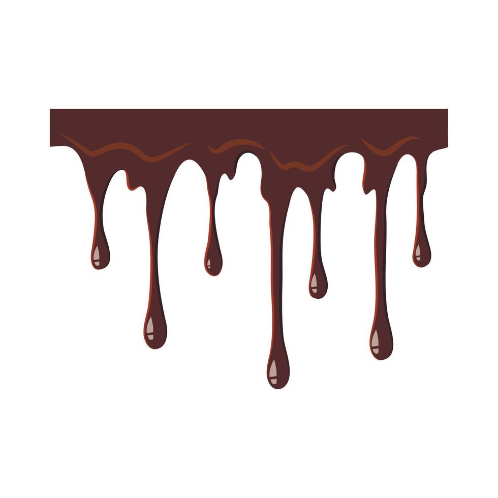 Flowing chocolate icon vector