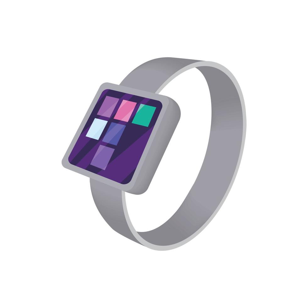 Smart watch icon, cartoon style vector