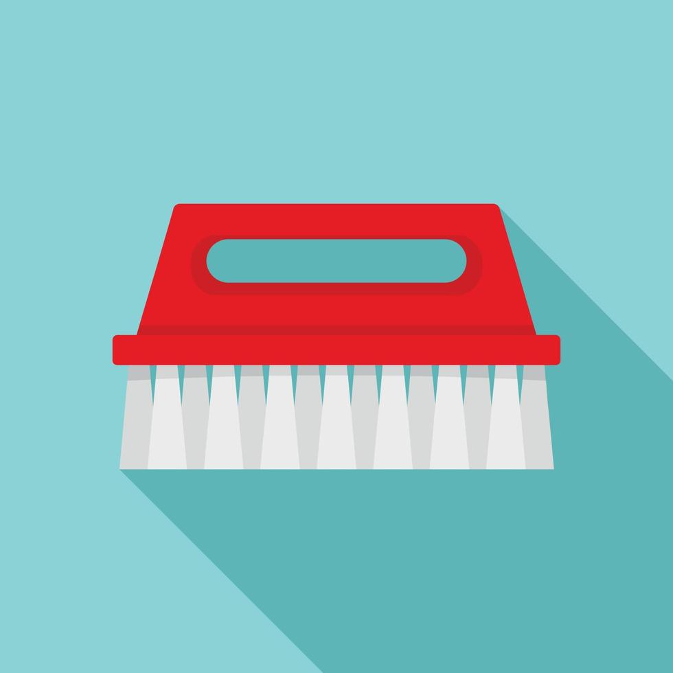 Wash brush icon, flat style vector