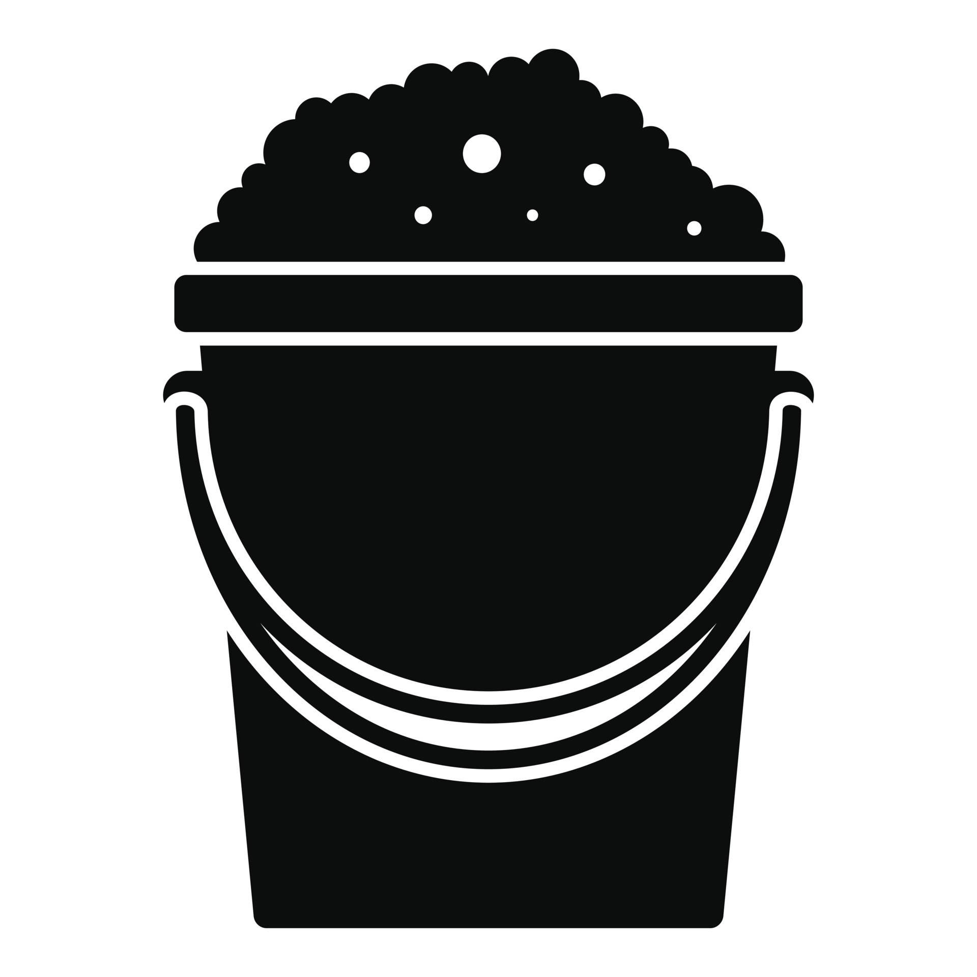 Soap foam bucket icon, simple style 14607265 Vector Art at Vecteezy