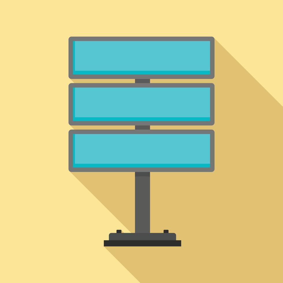 Multi billboard icon, flat style vector