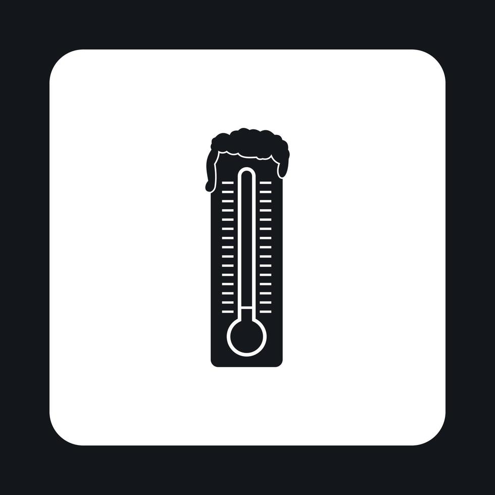 Thermometer with low temperature icon vector