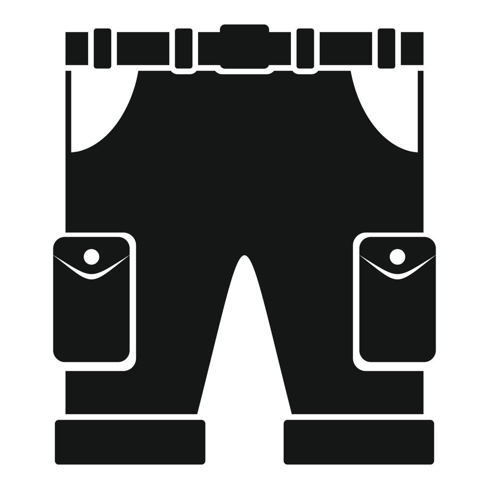 icono de pantalones cortos de caza de safari, estilo simple vector