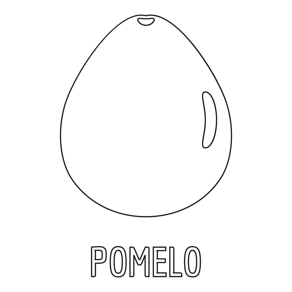 Pomelo icon, outline style. vector