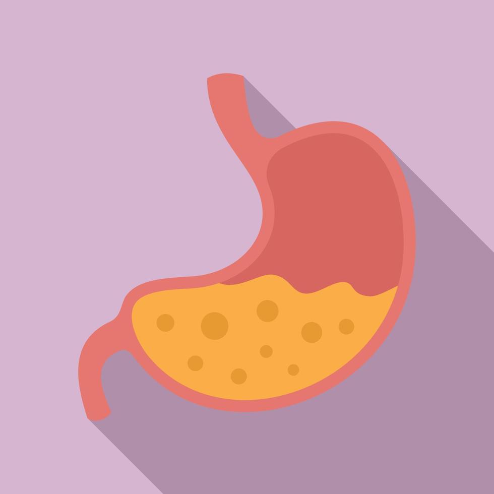 Food stomach icon, flat style vector