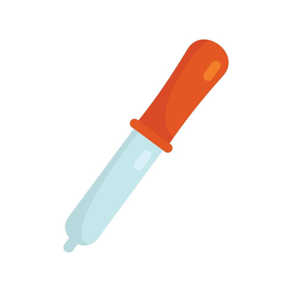 Lab pipette icon, flat style vector