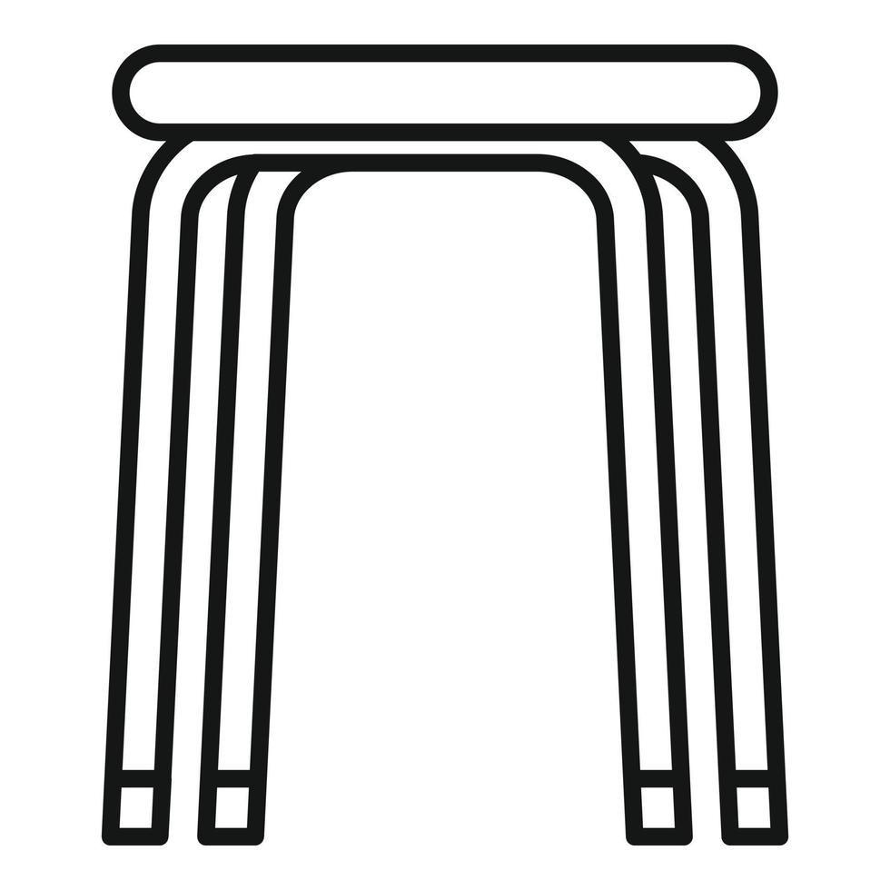 icono de taburete, estilo de contorno vector