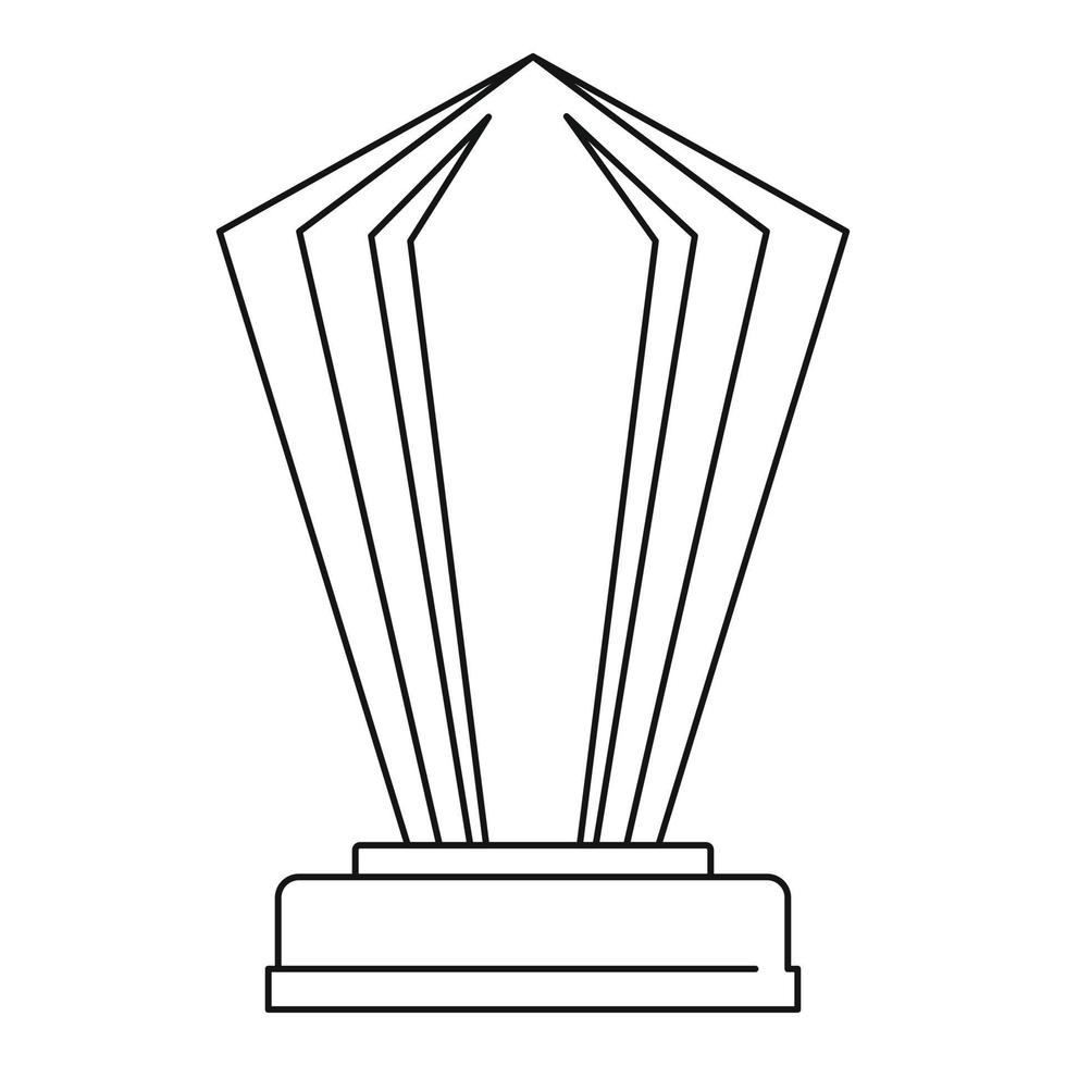 Award icon vector thin line