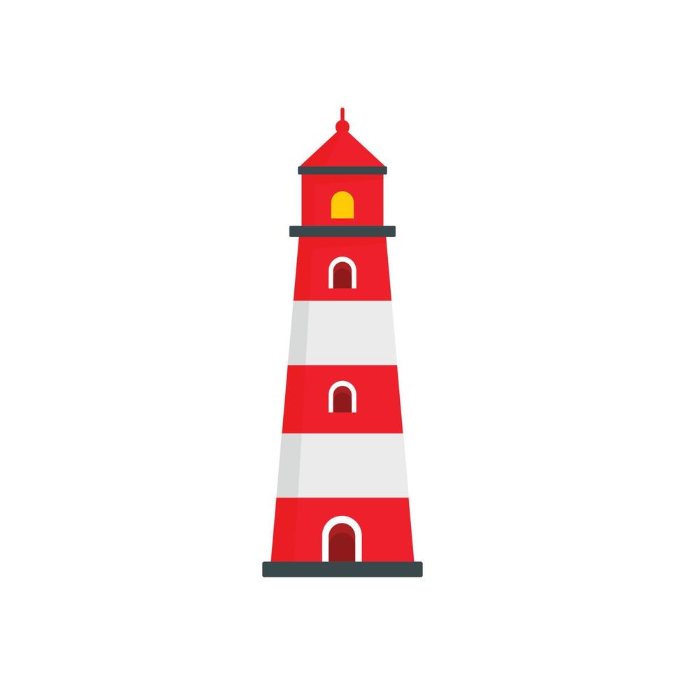 Radar lighthouse icon, flat style vector