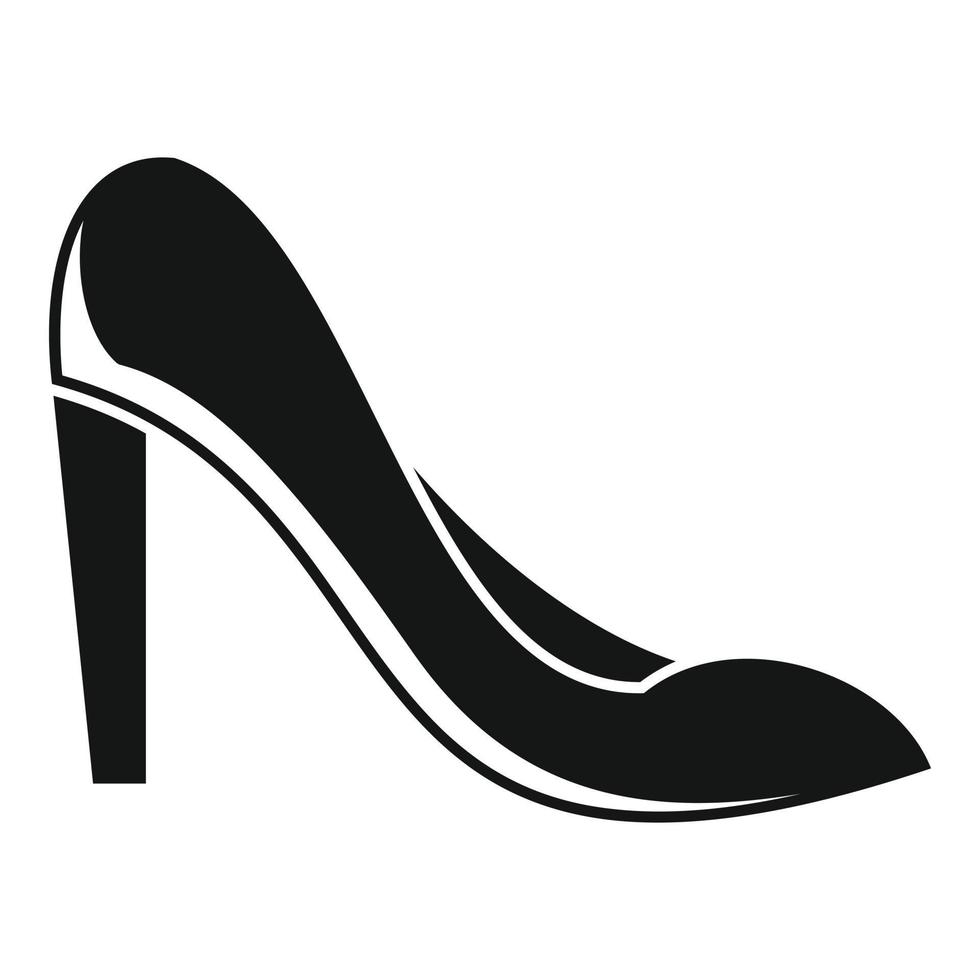 Woman shoe repair icon, simple style vector