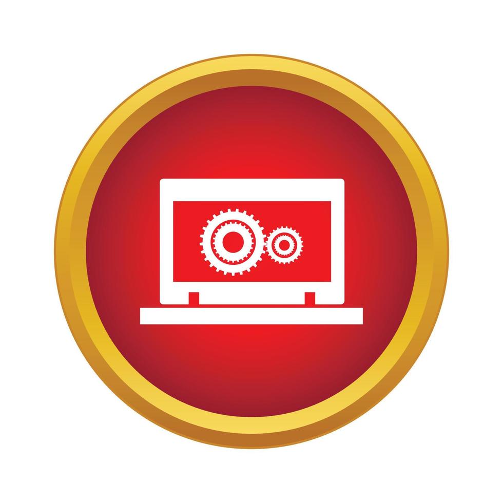 Laptop Icon, simple style vector