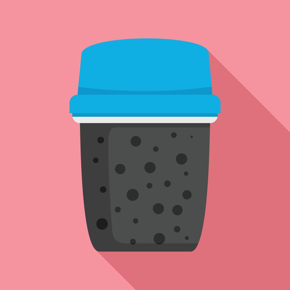 Dirty water filter icon, flat style vector