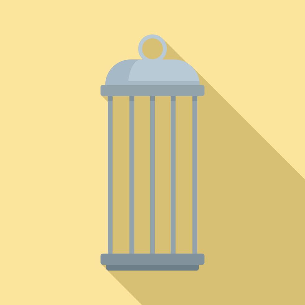 Metal bird feeders icon, flat style vector