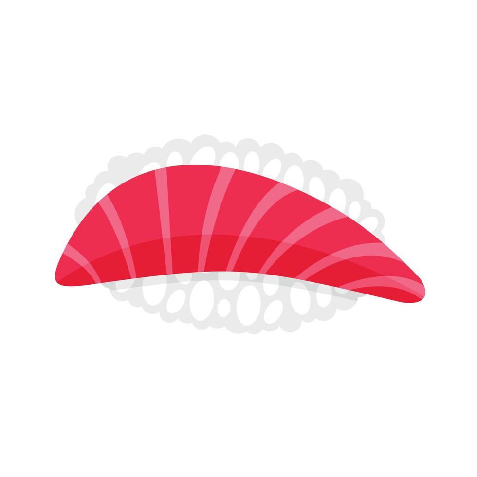 Maguro sushi icon, flat style vector