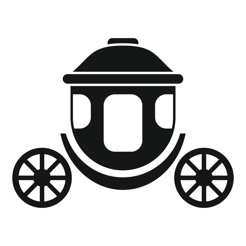 Chariot brougham icon, simple style vector