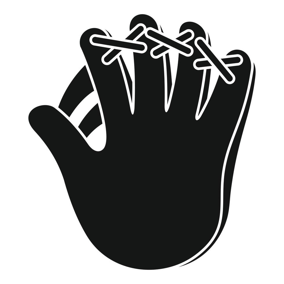 Baseball glove icon, simple style vector