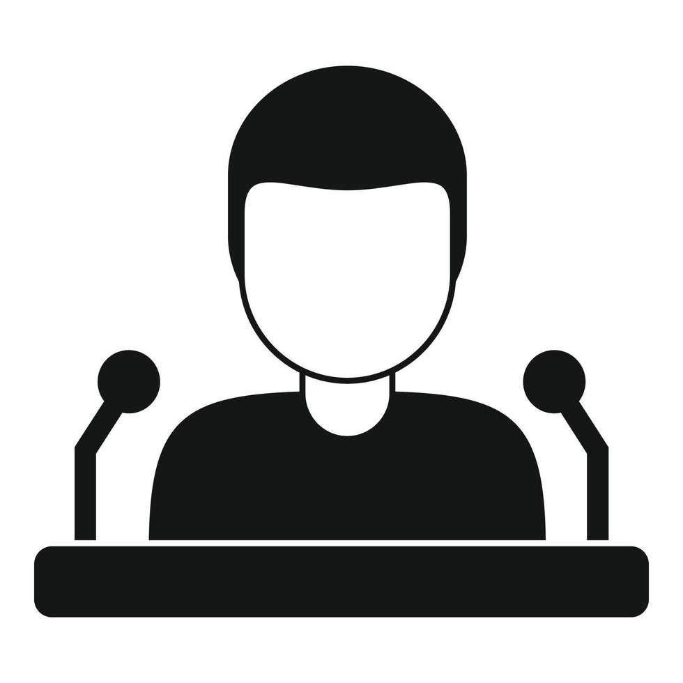 University speaker icon, simple style vector