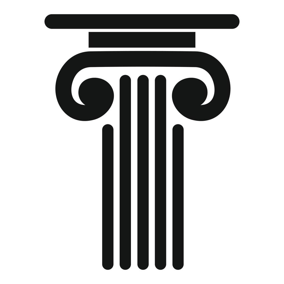 icono de columna exterior, estilo simple. vector